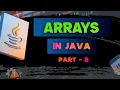 Arrays in Java Multidimensional Arrays Methods Part 2