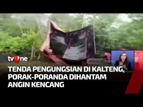 Diterpa Angin Kencang, Tenda Pengungsian Banjir Porak-poranda