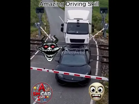 Amazing truck driver save sports car from train #car #trending #ferrari #accident