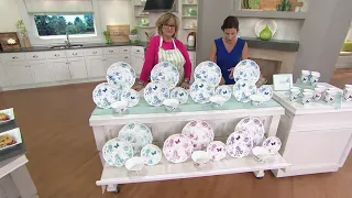 Lenox 16 pc Butterfly Meadow Toile Porcelain Dinnerware Set on QVC