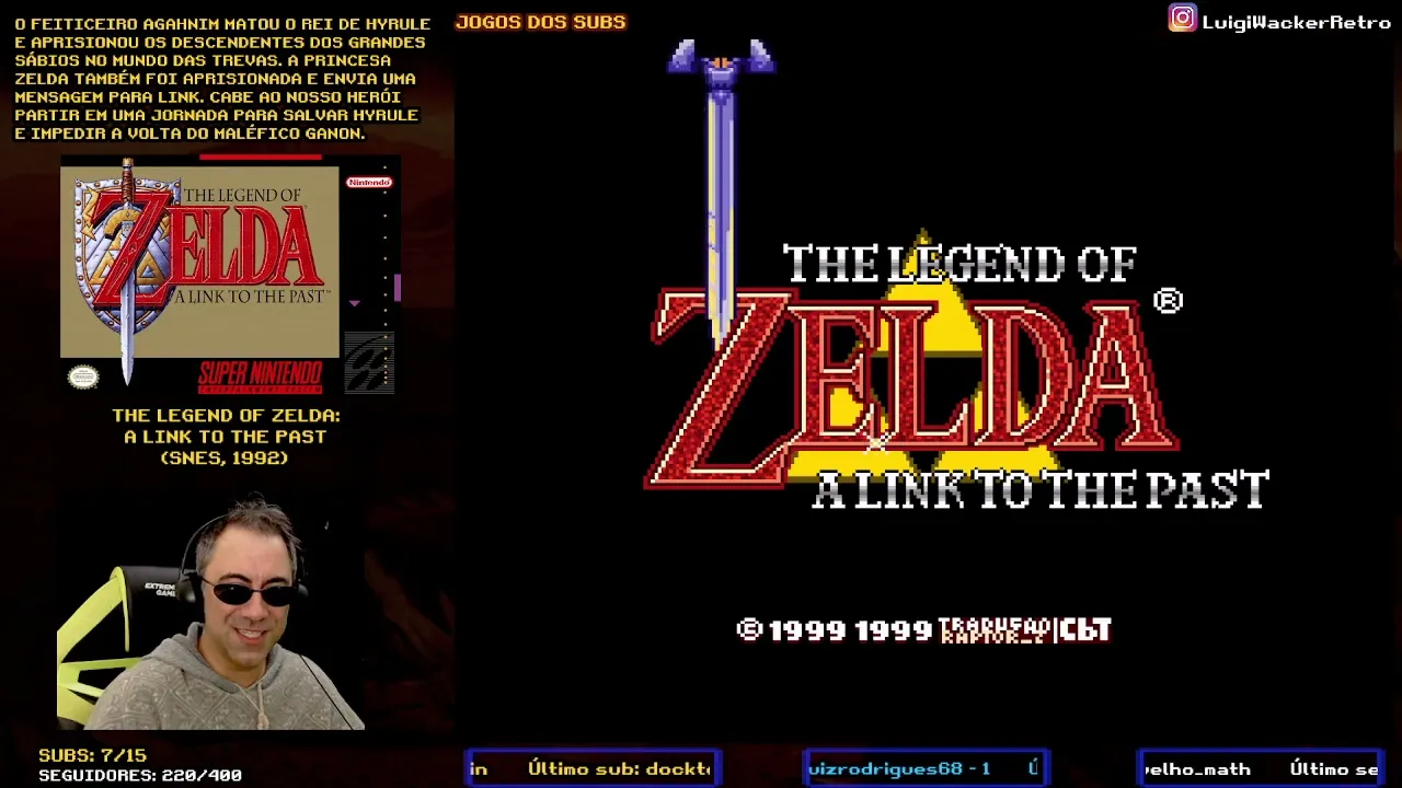 The Legend of Zelda: A Link to the Past (SNES) - 2° Dia (Jogos dos Subs)