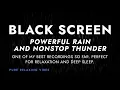 Download Lagu I Sleep to Powerful Rain and Nonstop Thunder Sounds and Hopefully You Too! | Black Screen Rainstorm