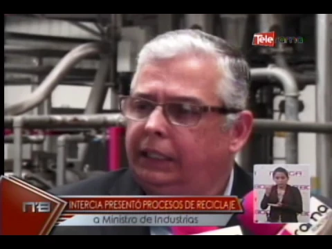Intercia presentó procesos de reciclaje a ministro de Industrias