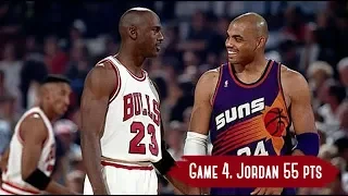 NBA Finals 1993 Phoenix Suns vs Chicago Bulls - Game Highlights Game 4 Jordan 55