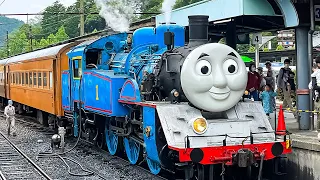 menunggang enjin thomas the tank sebenar di jepun kereta api oigawa