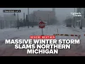 LATEST Blizzard warnings remain in effect in northern Michigan Storm expected to taper off Tuesday