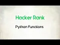 5 Python Functions Python Hacker Rank Code Initiative