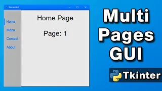 Tkinter Multiple Pages GUI Switch Frames in Tkinter Multi-Page Python App Tutorial