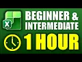 EXCEL Beginner AND Intermediate 1 Hour Crash Course with All You Need
