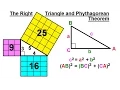 Geometry - Basic Terminology 20 of 34 The Right Triangle and Pythagorean Theorem