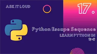 Basic Python Lecture 17 - Escape Sequence Walrus Operator sep end Python 3 8 new operator