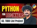 Python for Beginners 43 Python To-Do List Project Simple Console Based App