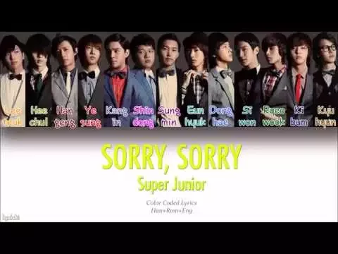 Download MP3 Super Junior (슈퍼주니어) – SORRY, SORRY (Color Coded Lyrics) [Han/Rom/Eng]