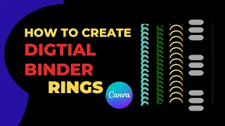 How To Create Digital Binder Rings In CANVA FOR DIGITAL PLANNERS AND MOCKUPS For Free