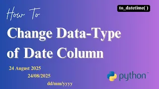 Convert the datatype into DateTime format