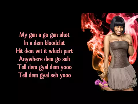 Download MP3 Nicki Minaj  - Gun Shot (ft. Beenie Man) Lyrics Video