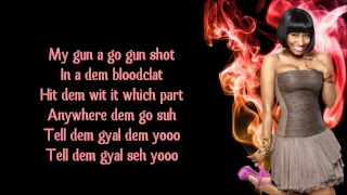 nicki minaj gun shot ft beenie man lyrics video