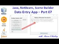Java NetBeans SceneBuilder - Data Entry App
