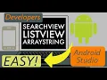 Android Studio - Filter SearchView Listview using ArrayAdapter from Values-Strings folder EASY