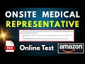Amazon Onsite Medical Representative Assessment Test Workplace Health And Safety OMR 2025 Test