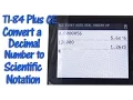 TI 84 Plus CE Convert a Decimal Number to Scientific Notation