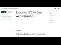 Exploring NCAA Data with BigQuery Learn to Earn Cloud Challenge Data