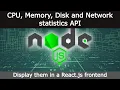NodeJs - CPU Memory Disk and Network statistics API