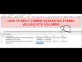 How to split comma separated string values into columns