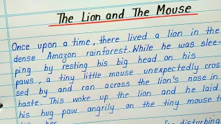 story the lion and the mouse in english story writing