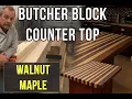 DIY Walnut Maple Butcher Block Countertop Custom CNC Kitchen Island Build