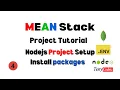 Mean Stack Project tutorial nodejs project setup Install packages using NPM