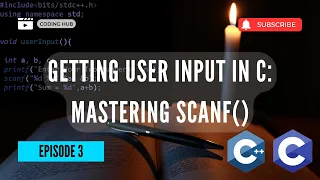 C Programming Tutorial Getting User Input with scanf