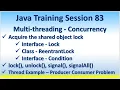 Java Training Session 83 Multi-threading Concurrency Lock ReentrantLock lock unlock await signal