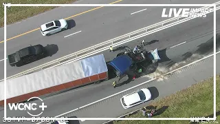 I-77 North closed due to tractor-trailer crash as holiday travel kicks off