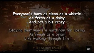 pure as the driven snow lyrics the ballad of songbirds and snakes soundtrack