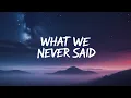 Lagu What We Never Said ( Lyrics )