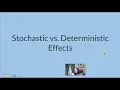 Rad Biology Part 4 Stochastic and Deterministic