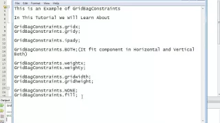 Java Programming Tutorial - GridBagConstraints-38