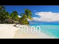30-Minute Countdown Timer Beach-Themed Waves Sounds for Relaxation