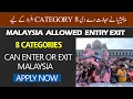 Download Lagu Malaysia Allowed 8 Categories for Entry and Exit Apply Now