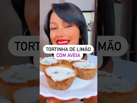 Tortinha de limão com aveia #reveitasfit #receitassaudaveis #docesfit #tortinhafit #culinária