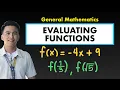 Evaluating Functions with Value of X as Fraction and Radical General Mathematics