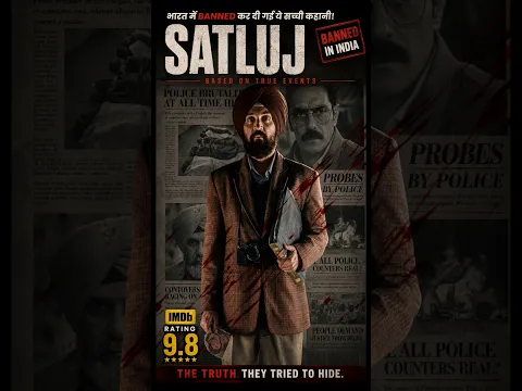 Satluj (Punjab 95) Review in Hindi 🔥 | India Banned Movie? | Diljit Dosanjh | IMDb 9.8? #Shorts