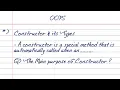 What is Constructor in Java Types of Constructor in Java
