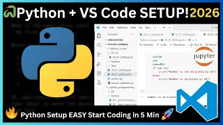 Install Python Connect with VSCode Full Setup From Installation to Running First Program