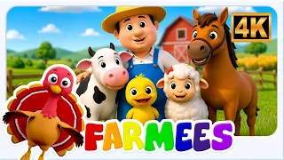 🚜 Le vieux MacDonald avait une ferme | Farmees | Comptine Amusante des Animaux de la Ferme 🐄🎶