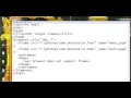 html frame s name and target attributes part 79