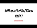 Python Ep 1 Hello World