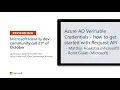 Azure AD Verifiable Credentials - Request API
