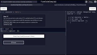 FreeCodeCamp - JavaScript Data Structures and Algorithms